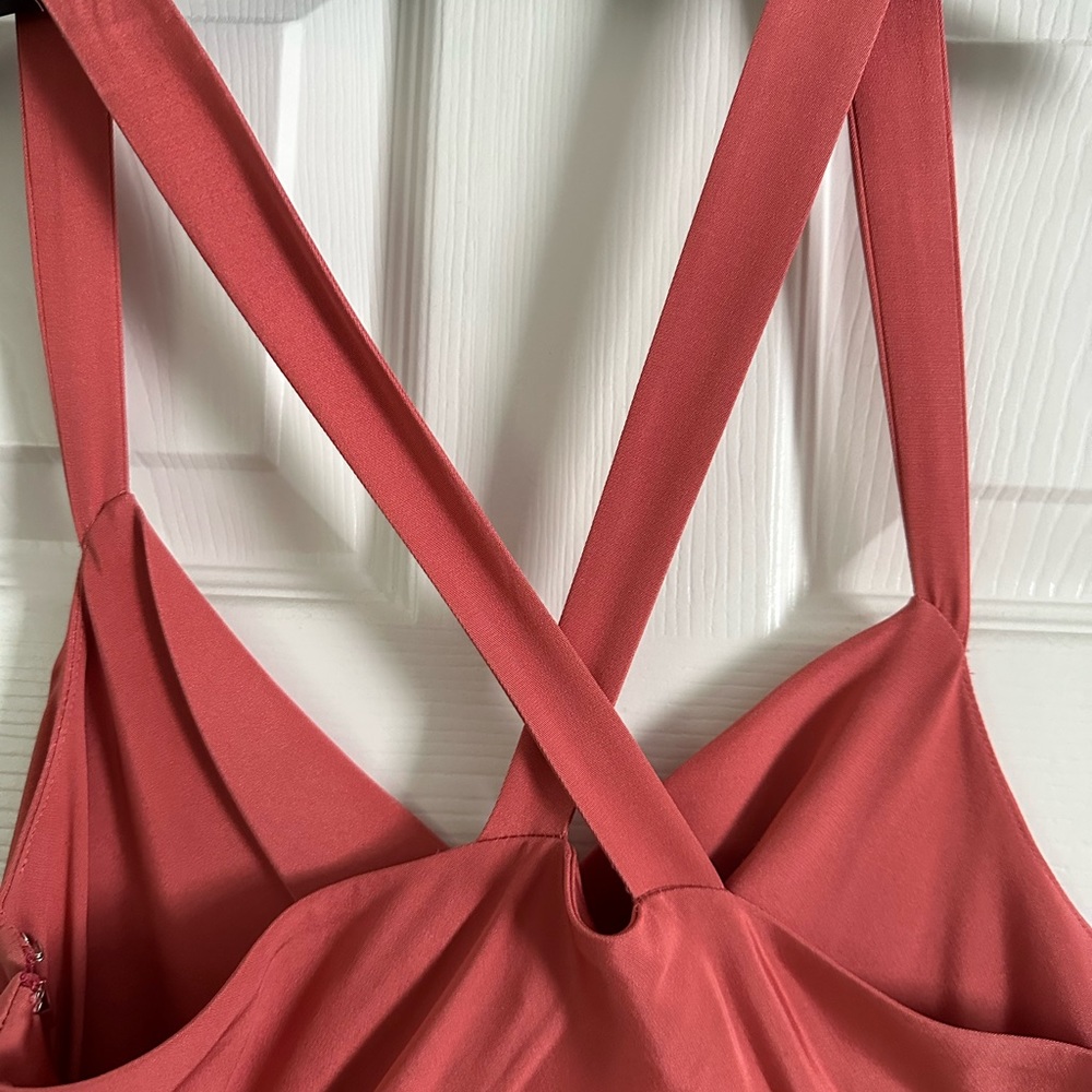 J Crew cowl neck, cross back dress - Picture 3 of 4